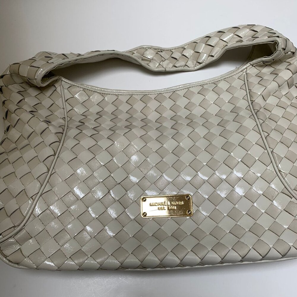 Vintage Michael Kors Woven Leather Hobo Bag